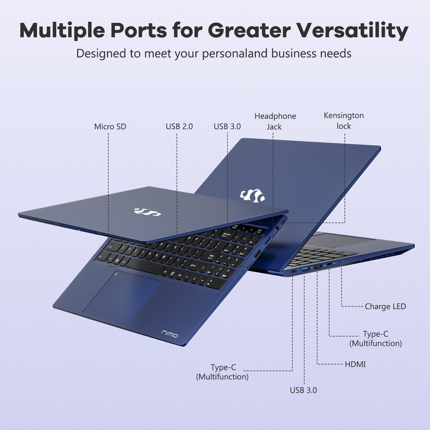 Ghostmanta 15.6 N153 FHD R5 6600H Laptop-Blue-1TB-Windows 11 Pro