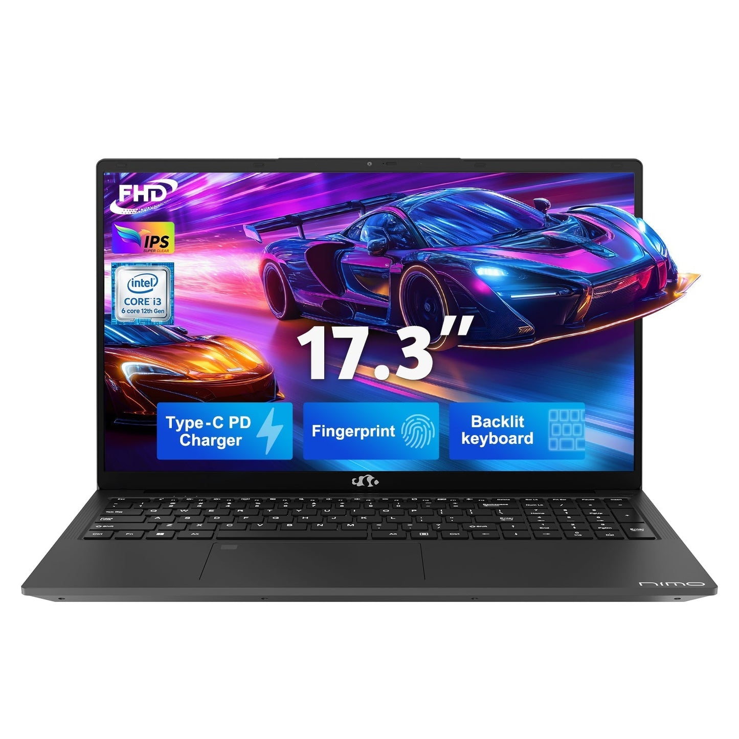 Ghostmanta 17.3 FHD N171 I3-1215U Laptop for Student and Business-32GB-Gray-1TB