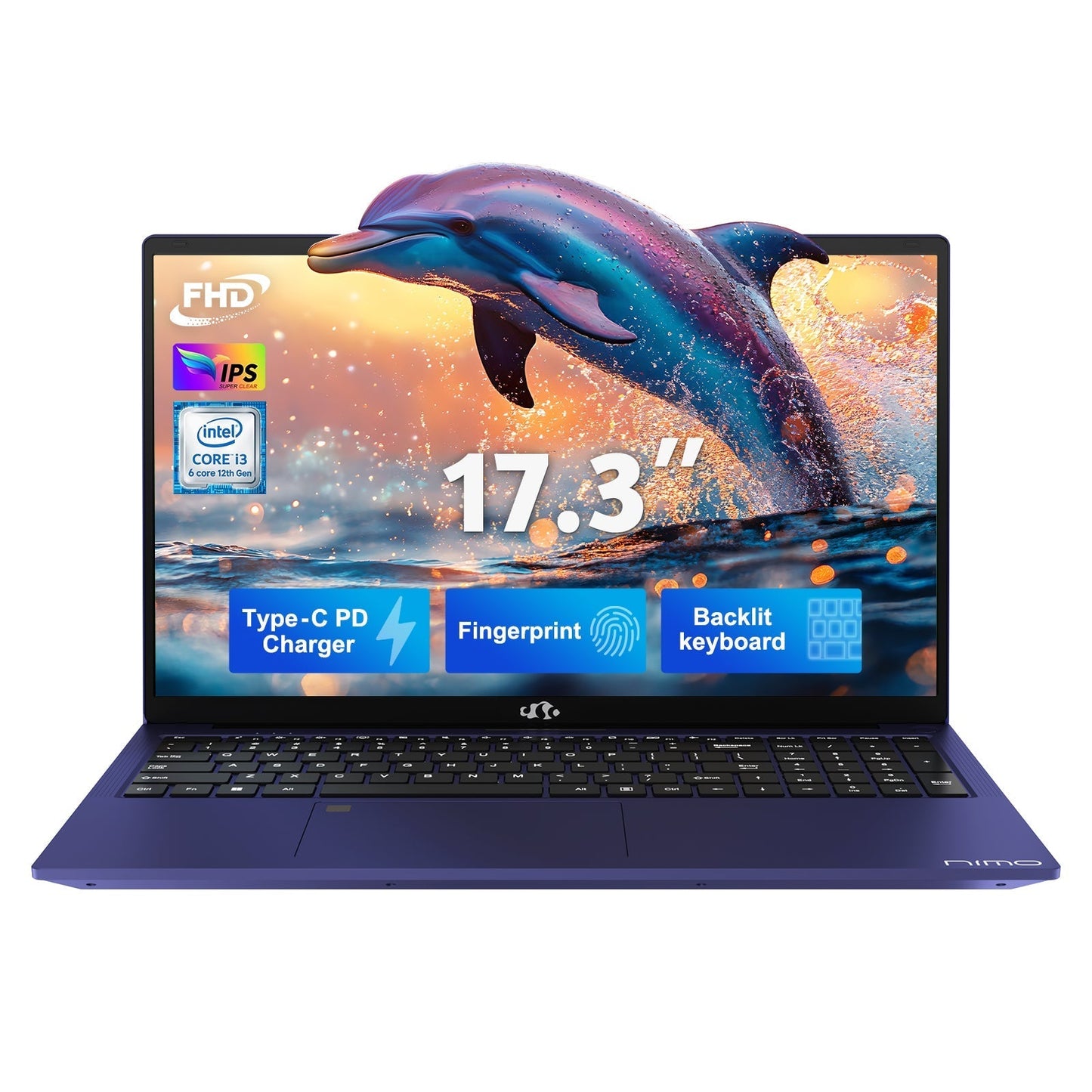 Ghostmanta 17.3 FHD N171 I3-1215U Laptop for Student and Business-32GB-Blue-2TB