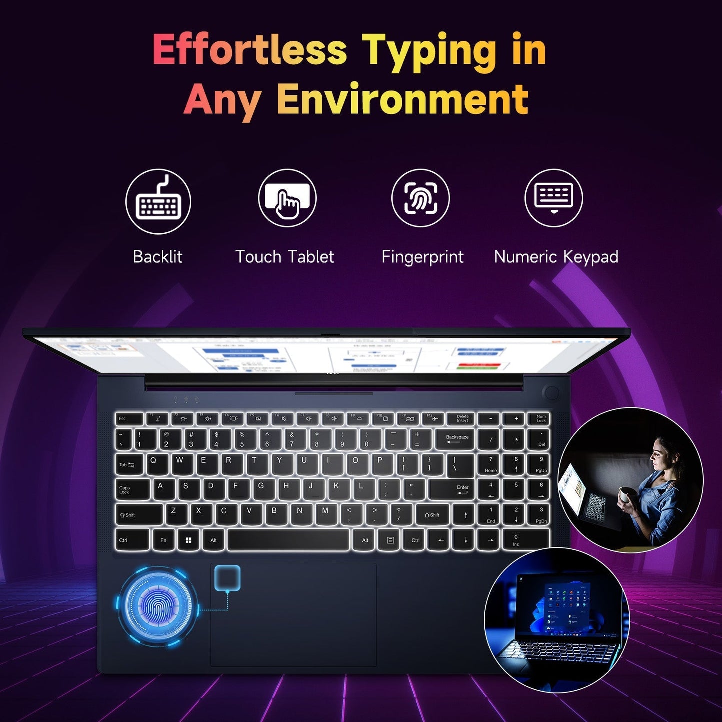 Ghostmanta 15.6 FHD N152 AMD R5 3500U | Fast Charger & Fingerprint Sensor Student Laptop-32GB-Blue