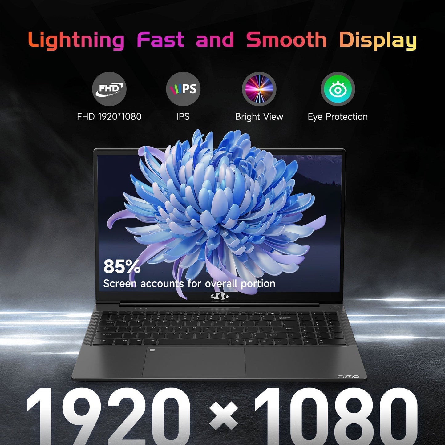 Ghostmanta 15.6" N151 FHD laptop for Home and School-16GB-Gray