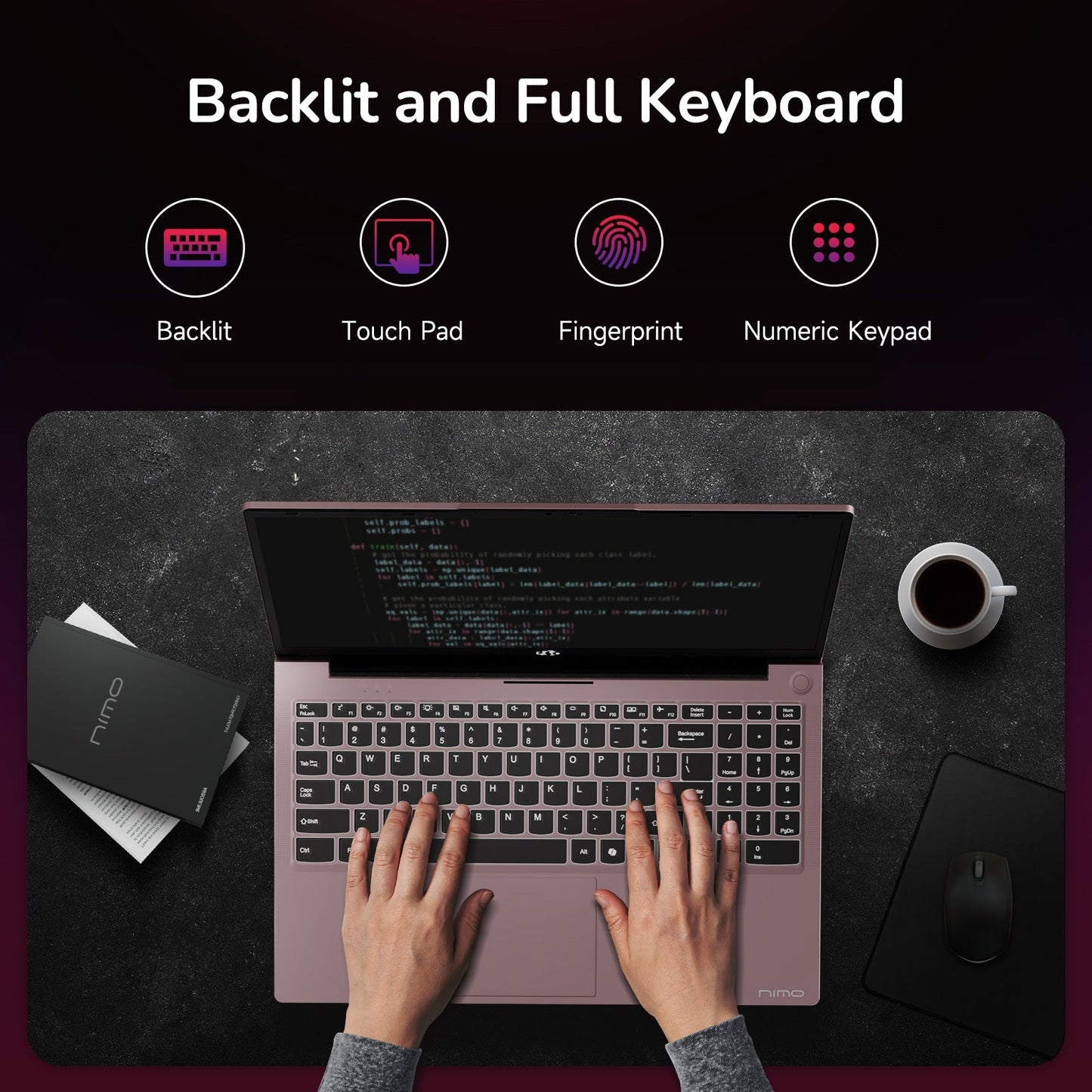 15.6'' R7 6800H FHD Business Gaming Laptop Computer-Rose Gold-32GB-1TB-Windows 11 Pro