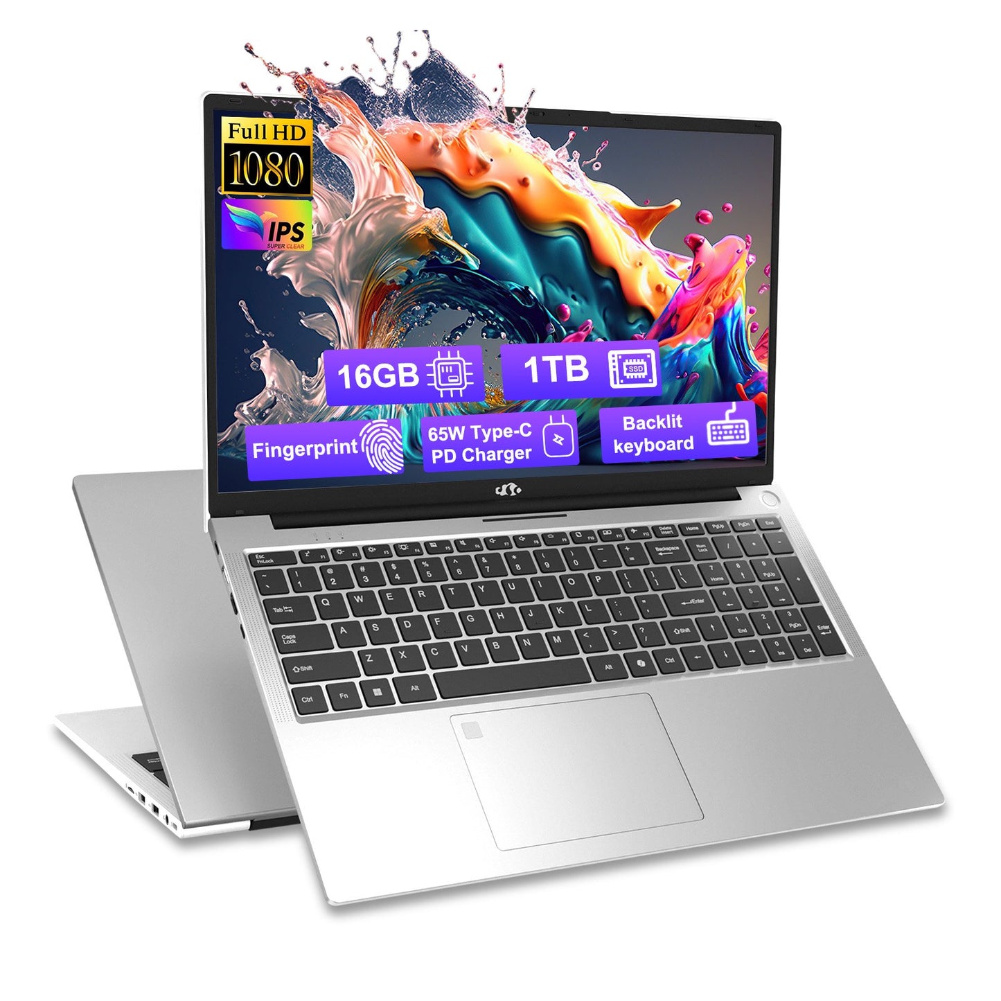 15.6 Business-gaming-Laptop, 6-Cores AMD Ryzen 5 6600H 660M 6nm GPU, 16GB DDR5 1TB SSD(Beat i5-12450H up to 4.5GHz)100W Type-C FHD IPS Laptop-Computer with Fingerprint Backlit Keyboard WiFi5 Win11