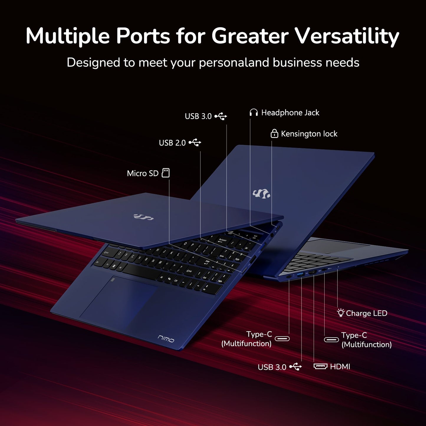 15.6'' R7 6800H FHD Business Gaming Laptop Computer-Blue-32GB-1TB-Windows11 Pro