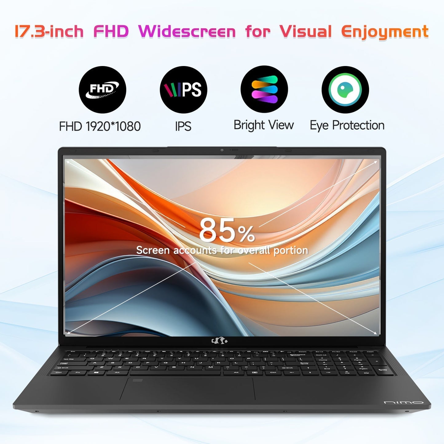 Ghostmanta 17.3 FHD N171 I3-1215U Laptop for Student and Business-32GB-Gray-1TB