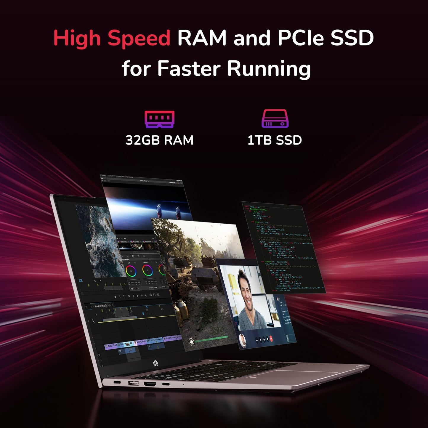 15.6'' R7 6800H FHD Business Gaming Laptop Computer-Rose Gold-32GB-1TB-Windows 11 Pro