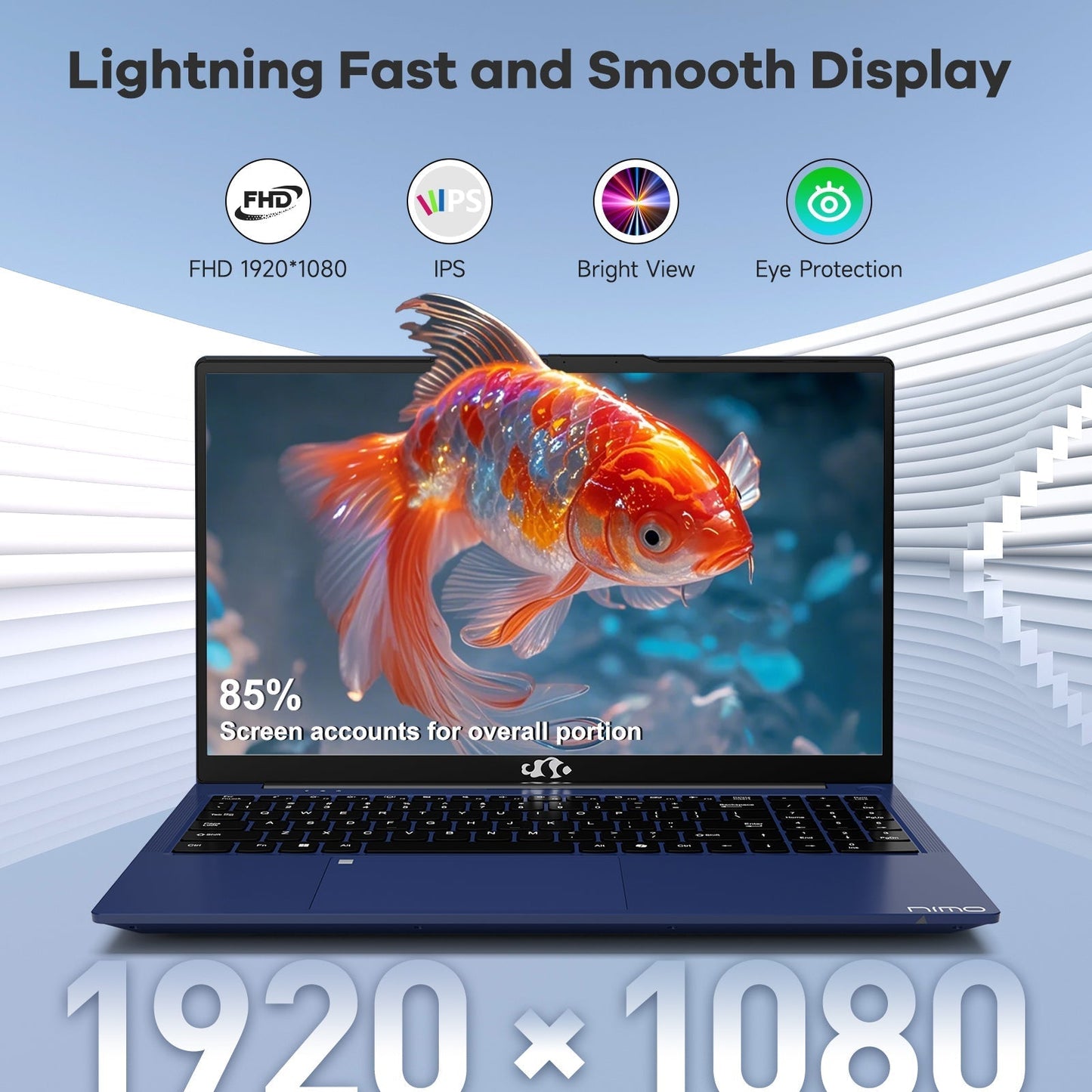 Ghostmanta 15.6 FHD N156 I5-12450H Laptop for Entertainment-Blue-2TB
