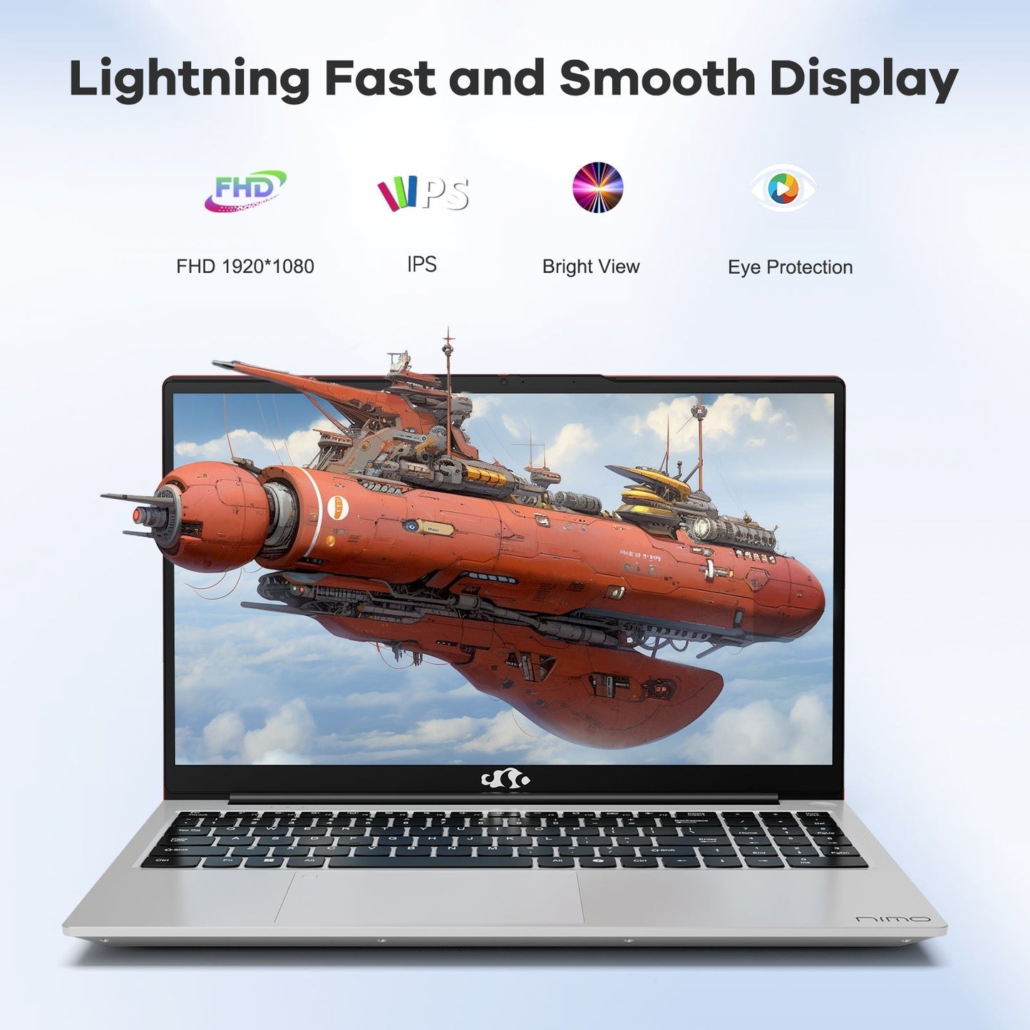 Ghostmanta 15.6 FHD N156 I5-12450H Laptop for Entertainment-Red-32GB-2TB