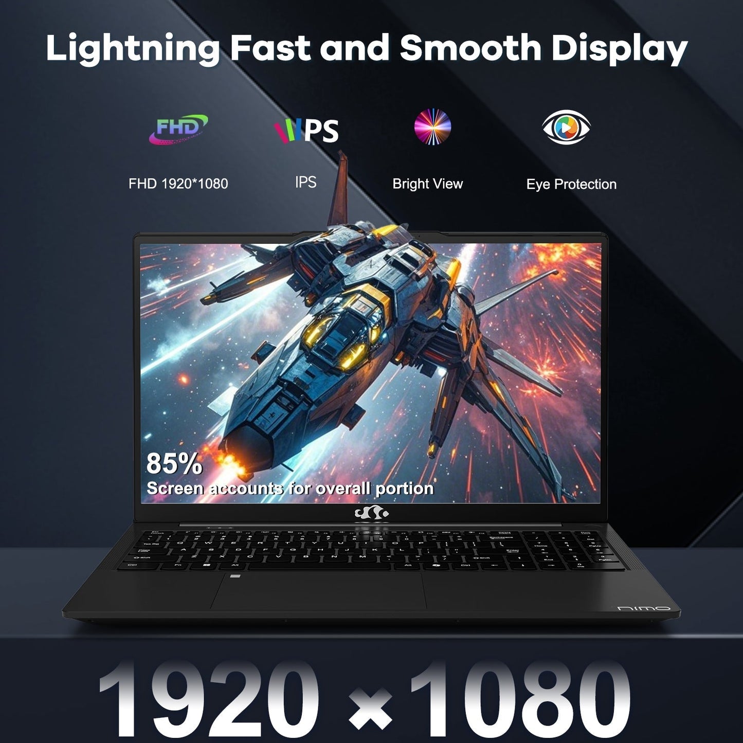 Ghostmanta 15.6 FHD N156 I5-12450H Laptop for Entertainment-Black-32GB-1TB