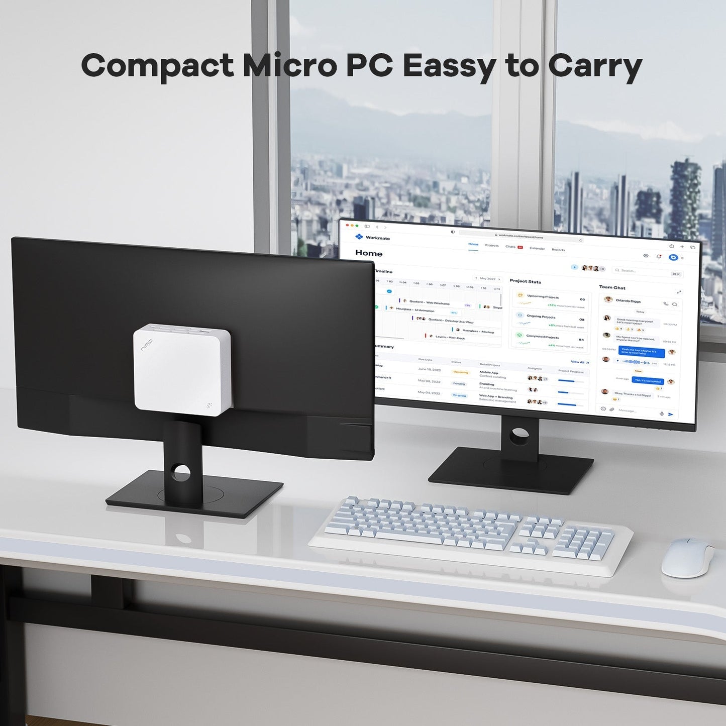 Ghostmanta Minipc DNB20 (In Macaron) Intel N100 Processor for Home and School - 16GB - 1TB - White