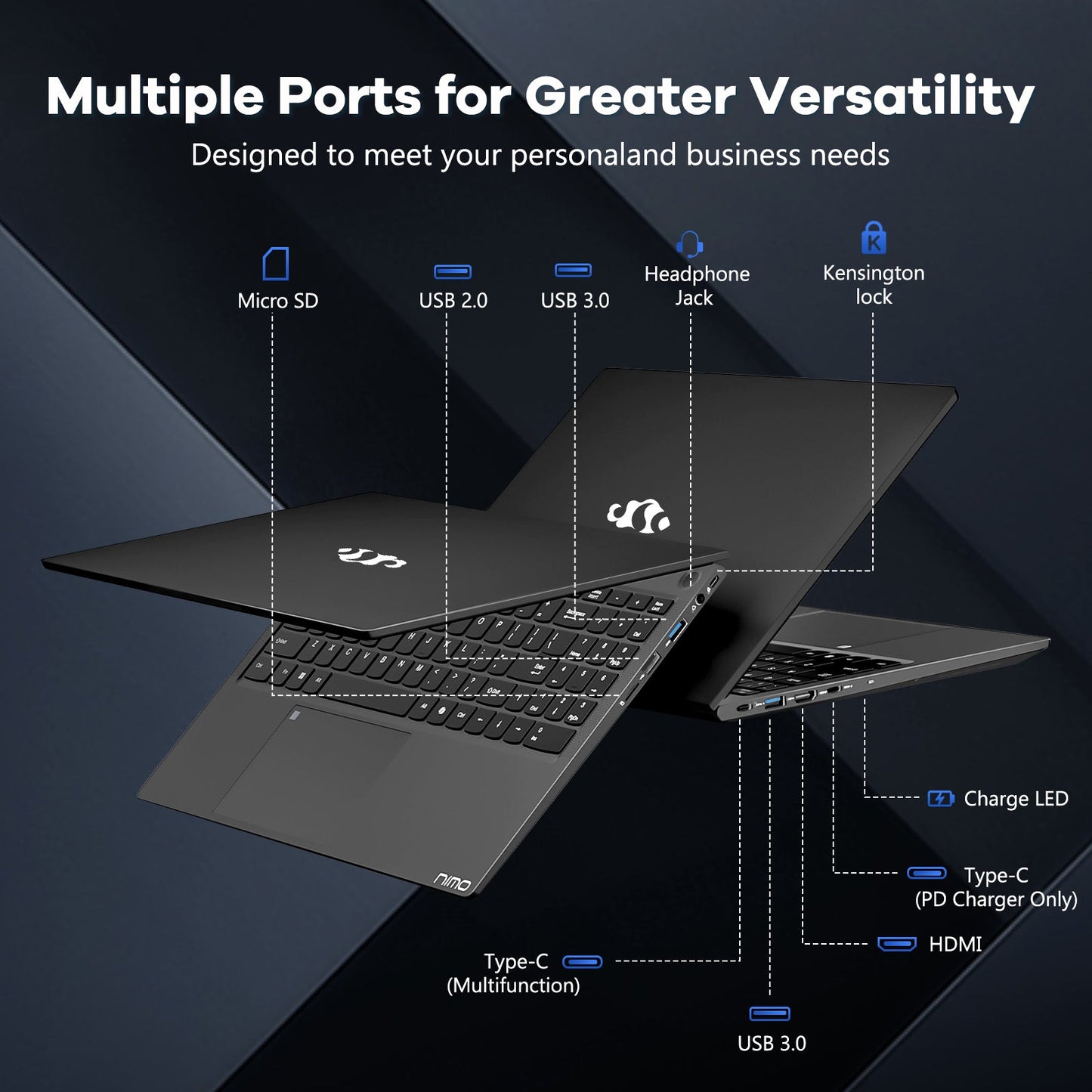 Ghostmanta 15.6 FHD N156 I5-12450H Laptop for Entertainment-Black-32GB-1TB