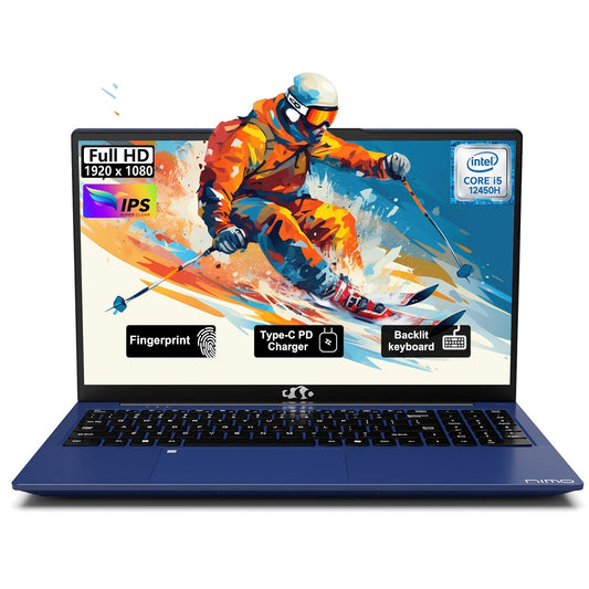 Ghostmanta 15.6 FHD N156 I5-12450H Laptop for Entertainment-Blue-2TB
