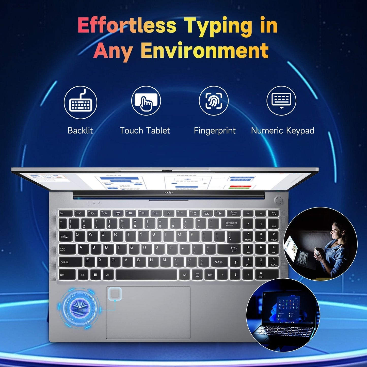 Ghostmanta 15.6 FHD N152 AMD R5 3500U | Fast Charger & Fingerprint Sensor Student Laptop-32GB-Silver