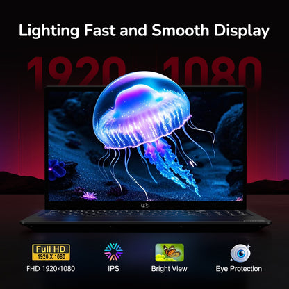 15.6'' R7 6800H FHD Business Gaming Laptop Computer-Black-32GB-2TB