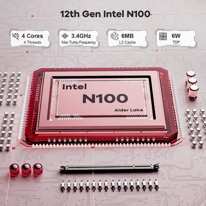 Ghostmanta Minipc DNB20 (In Macaron) Intel N100 Processor for Home and School - 8GB - 512GB - Pink