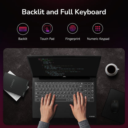 15.6'' R7 6800H FHD Business Gaming Laptop Computer-Black-32GB-2TB