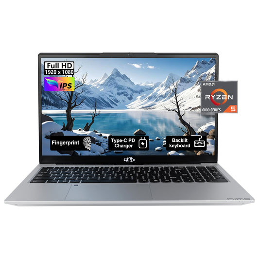 Ghostmanta 15.6 N153 FHD R5 6600H Laptop-Silver-2TB-Windows 11 Pro