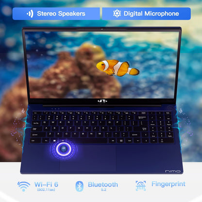 Ghostmanta 15.6" N151 FHD laptop for Home and School -16GB-Blue