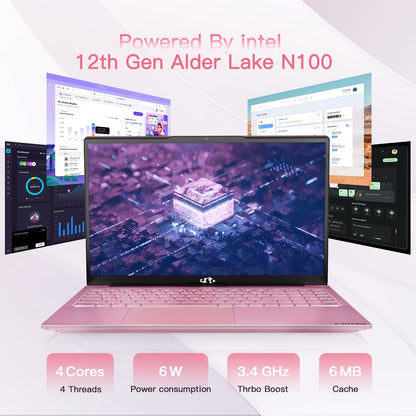 Ghostmanta 15.6" N151 FHD laptop for Home and School -16GB-Rose Gold