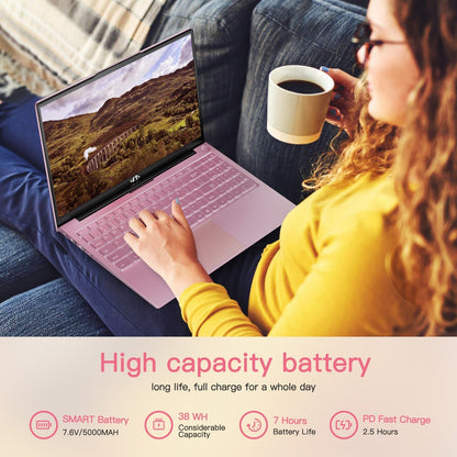 Ghostmanta 15.6" N151 FHD laptop for Home and School -16GB-Rose Gold